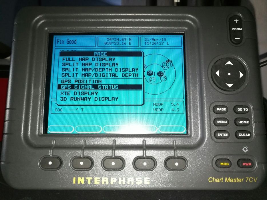 Interphase Chartplotter Master 7cv Gps mapa Bałtyk południowy