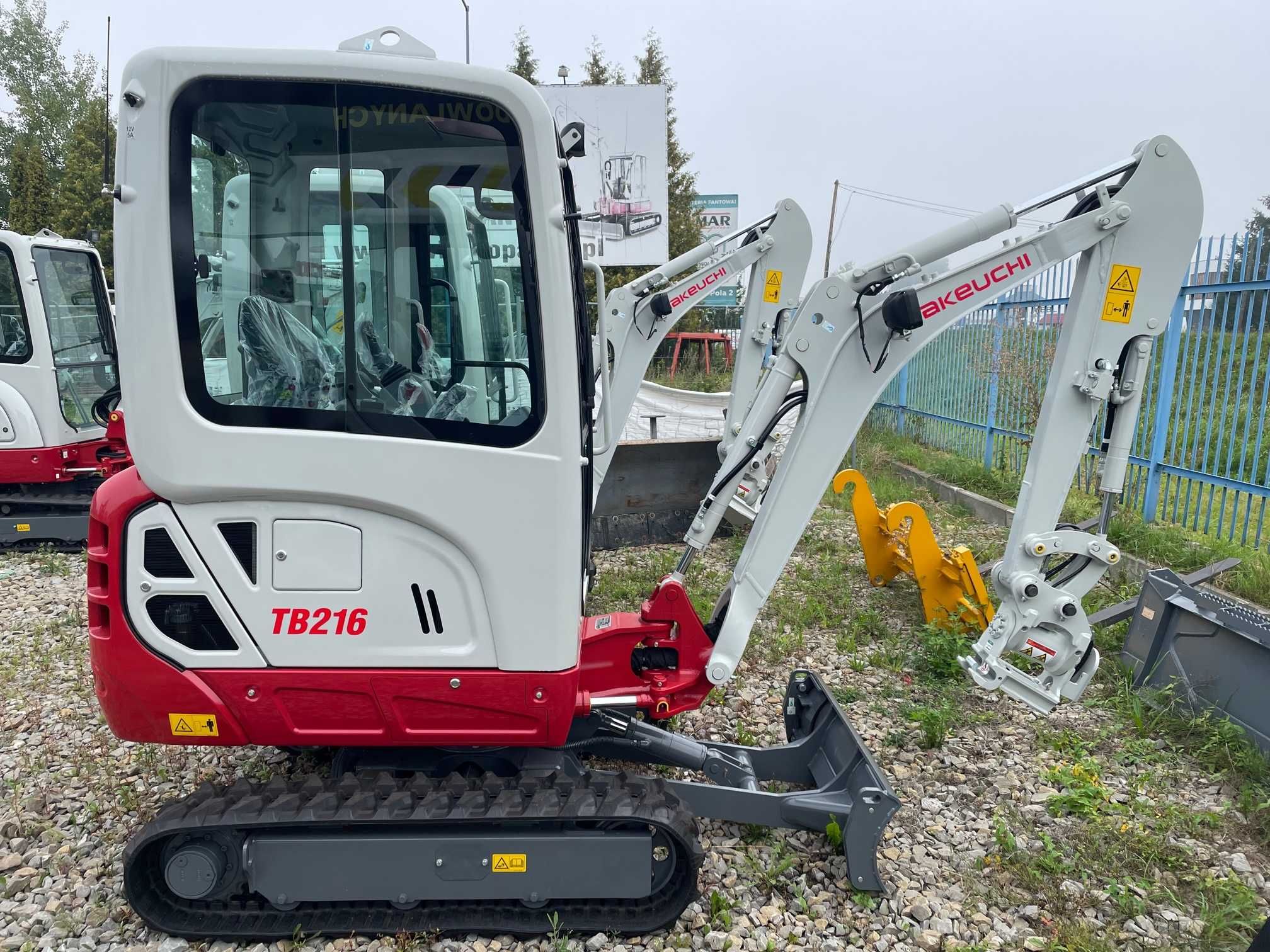 Nowa minikoparka Takeuchi TB216 V4 powertilt yanmar kubota wacker cat