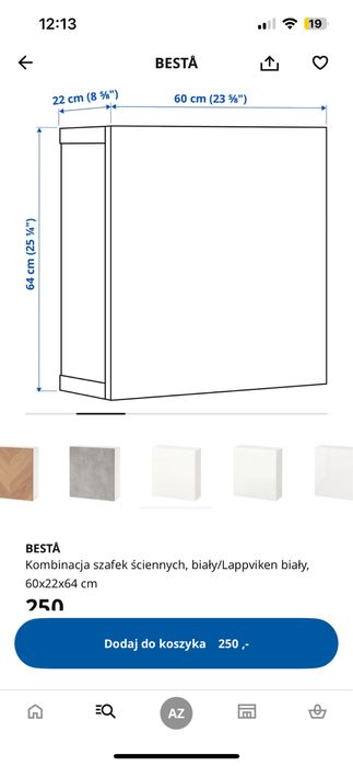 Szafki wiszące IKEA BESTÅ – stan bardzo dobry