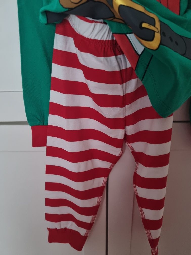 Nowa Piżama komplet H&M święta świąteczna pomocnik mikołaja rozm. 92