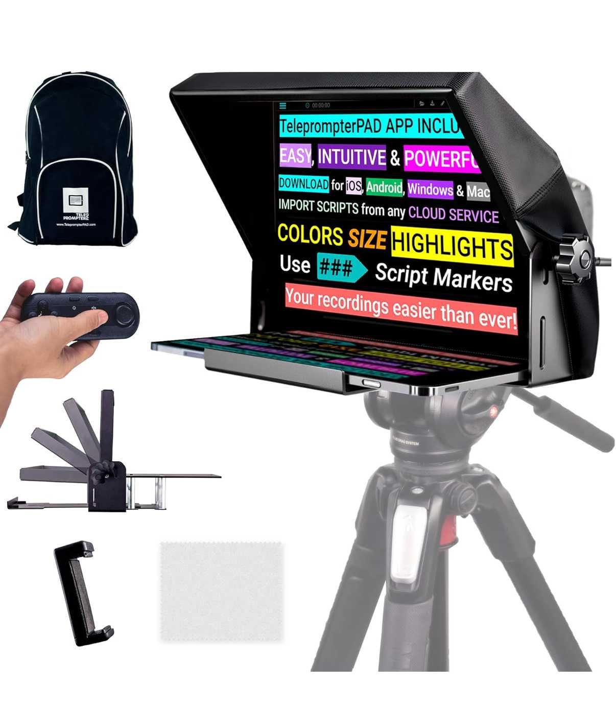 Teleponto com comando e App - Teleprompter Pad