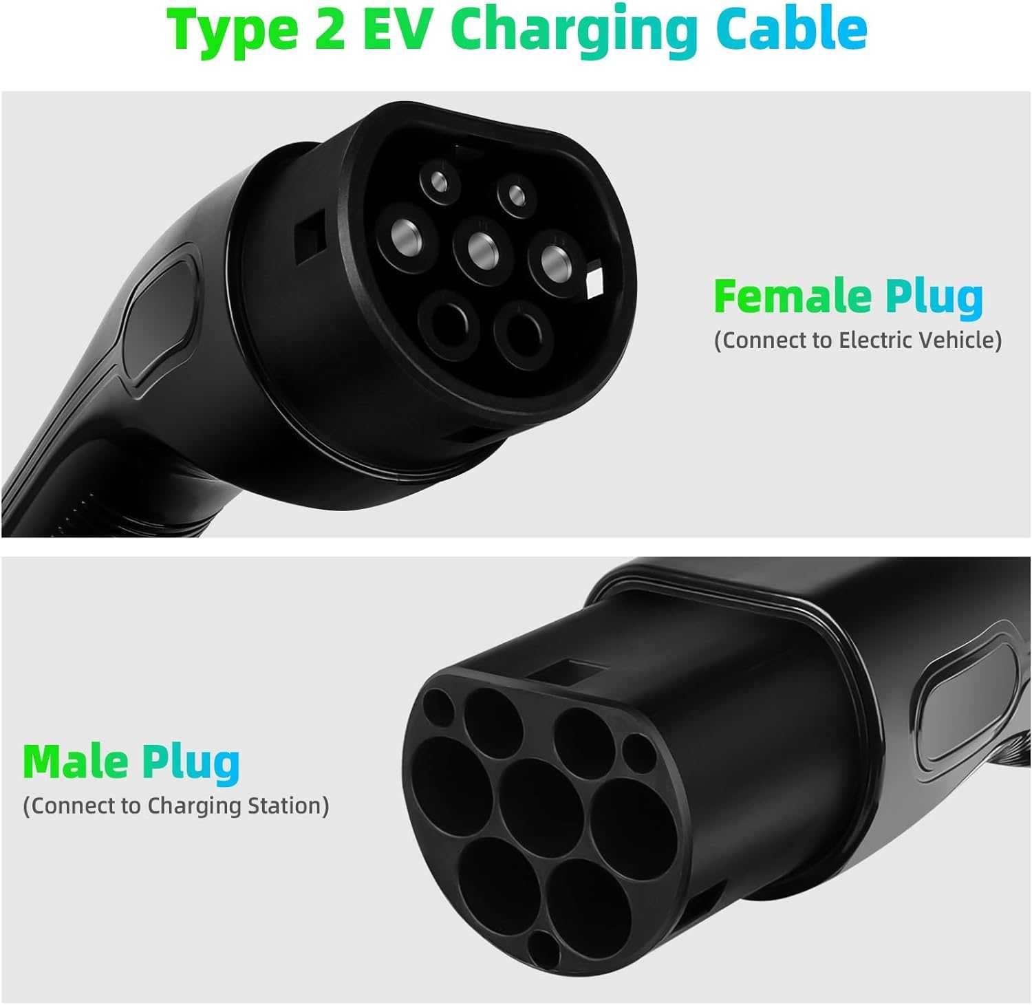 Kabel do ładowania samochodu elektrycznego, Typ 2, 7,2 Kw, 5m