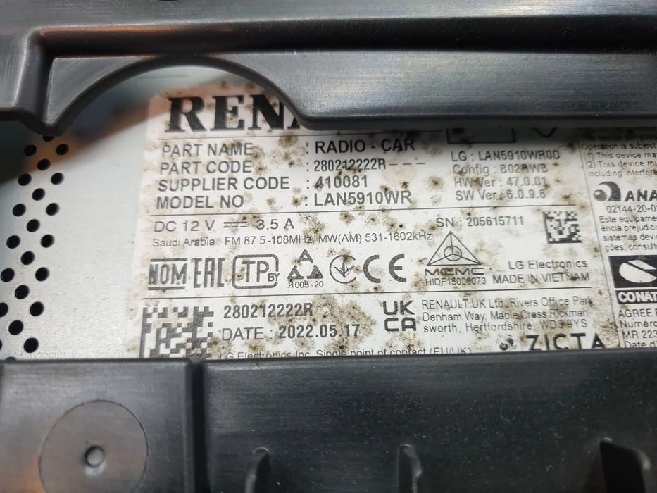 Rádio / auto-rádio DACIA Sandero III