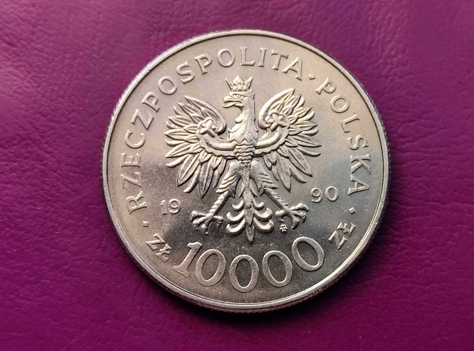 Moneta - 10.000 złotych 1990 - SOLIDARNOŚĆ - Mennicza