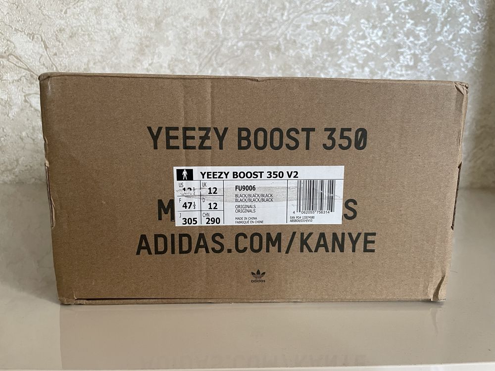 YEEZY Boost 350 Black Изи мужские