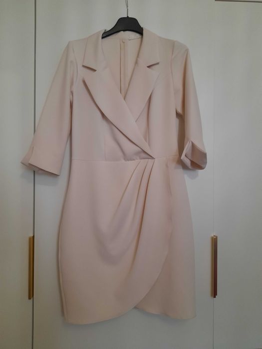 NOWA Śmietankowa/kremowa sukienka 36