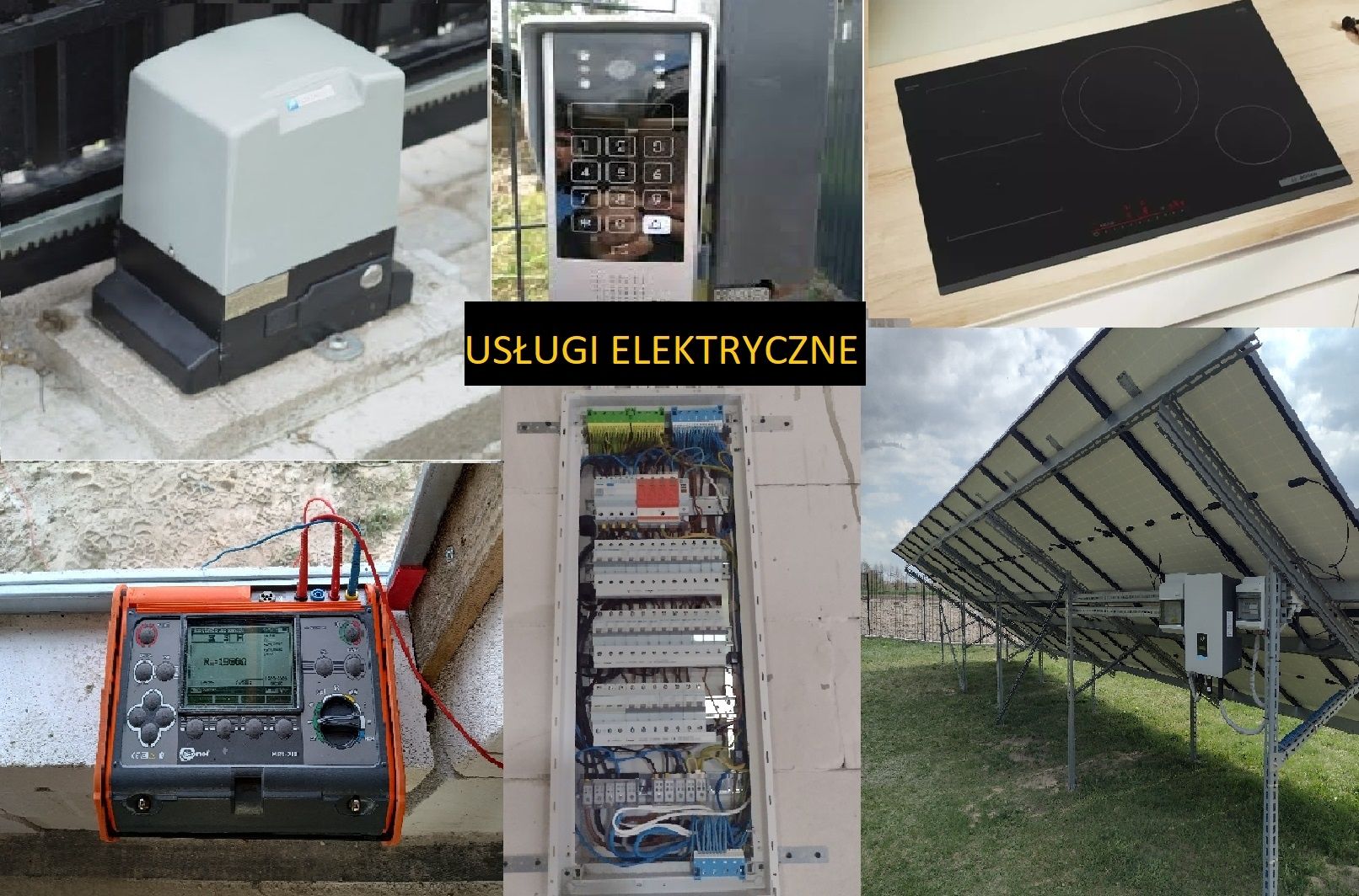 Elektryk, instalacje elektryczne, napędy do bram, wideofony, płyty ind