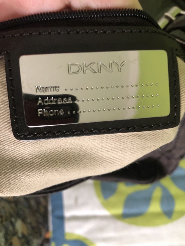 DKNY mala tecido logo