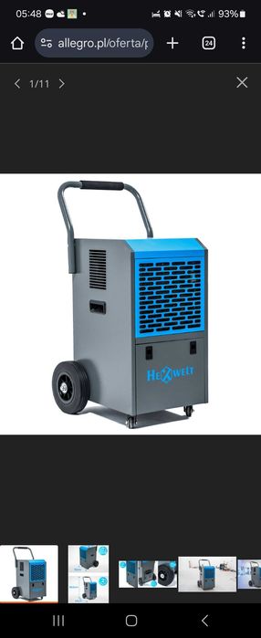 Przemysłowy pochłaniacz wilgoci 650W  osuszacz powietrza 50L/24H