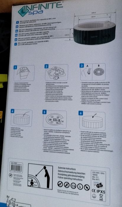 Infinite spa sistema banheira hidromassajem xtra 800 redondo NOVO