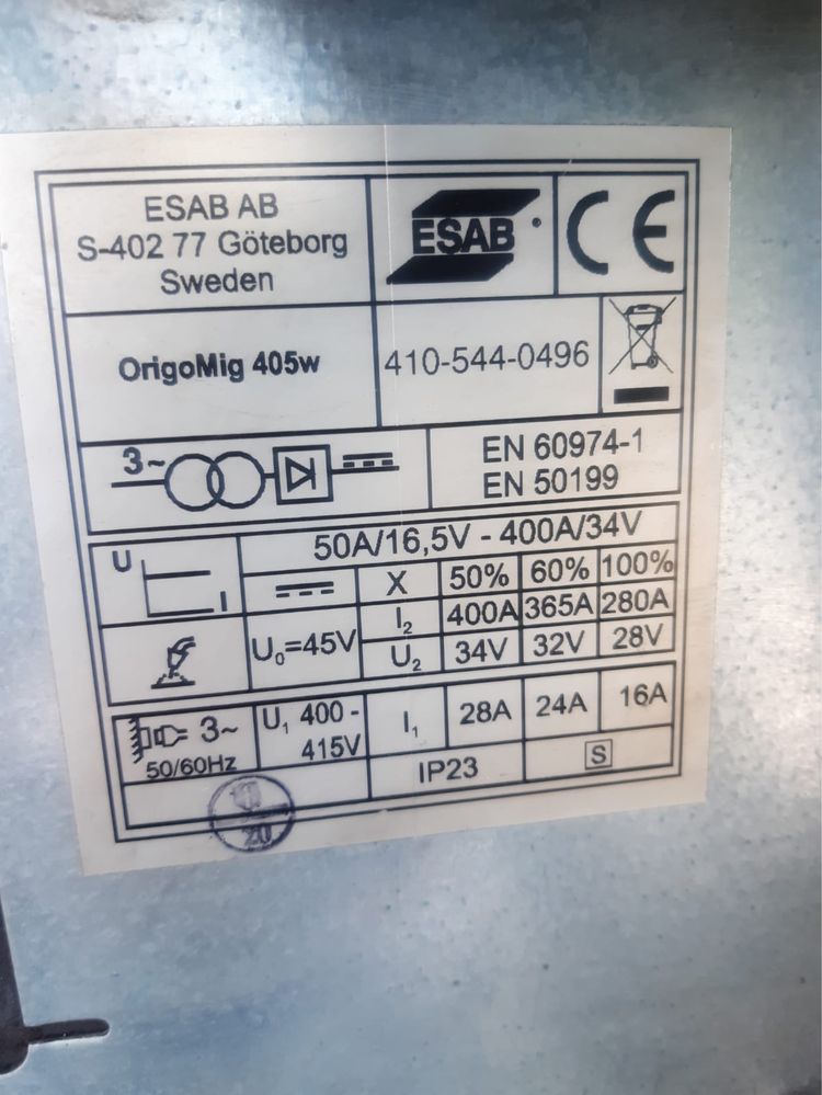 Migomat Esab Origomig 405w