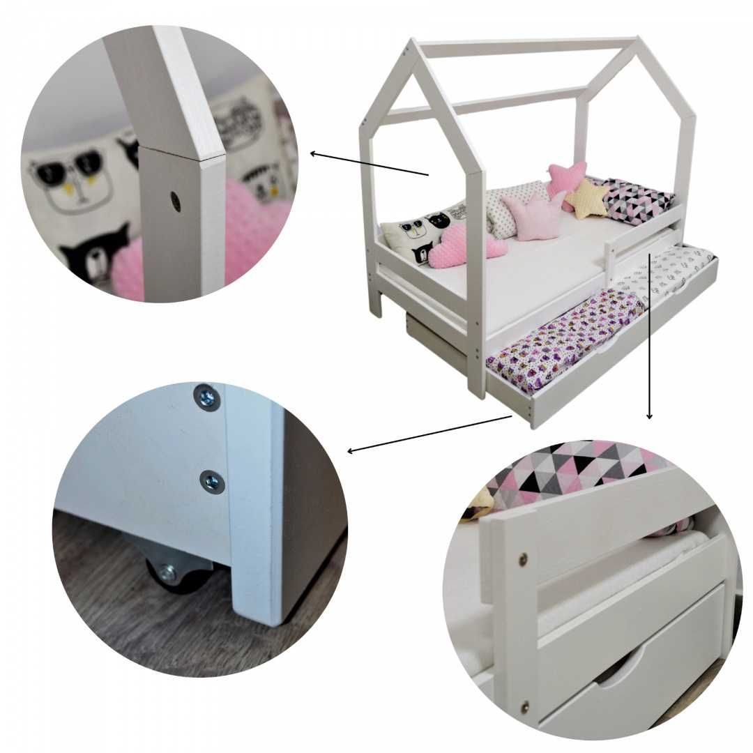 Łóżko dla dzieci lozko dziecka SOSNA DREWNIANE zestaw materac chłopca