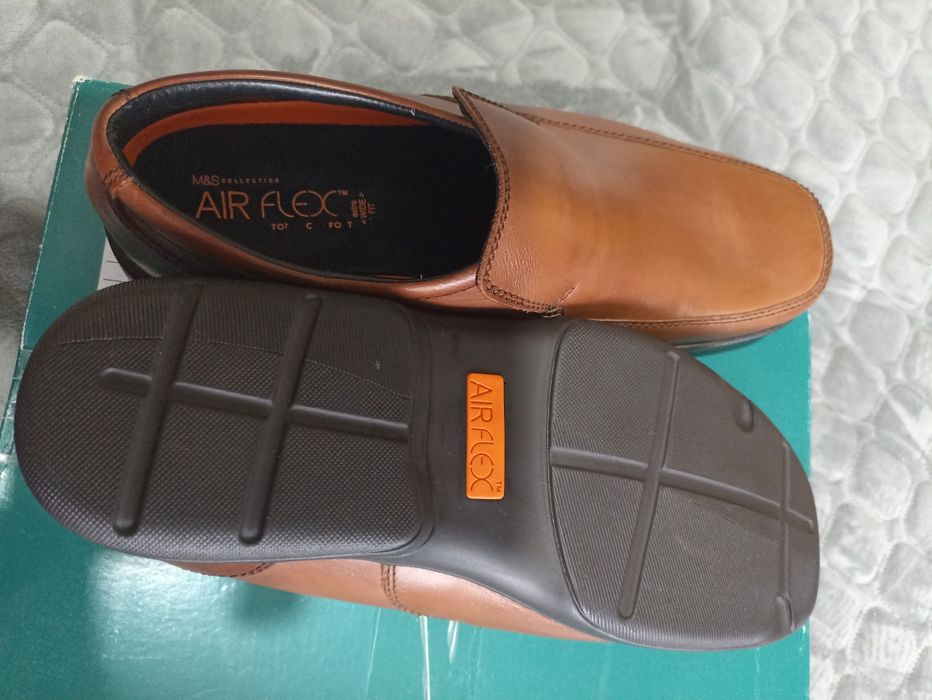 Шкіряні туфлі air flex Marks & spencer р.45уст.30