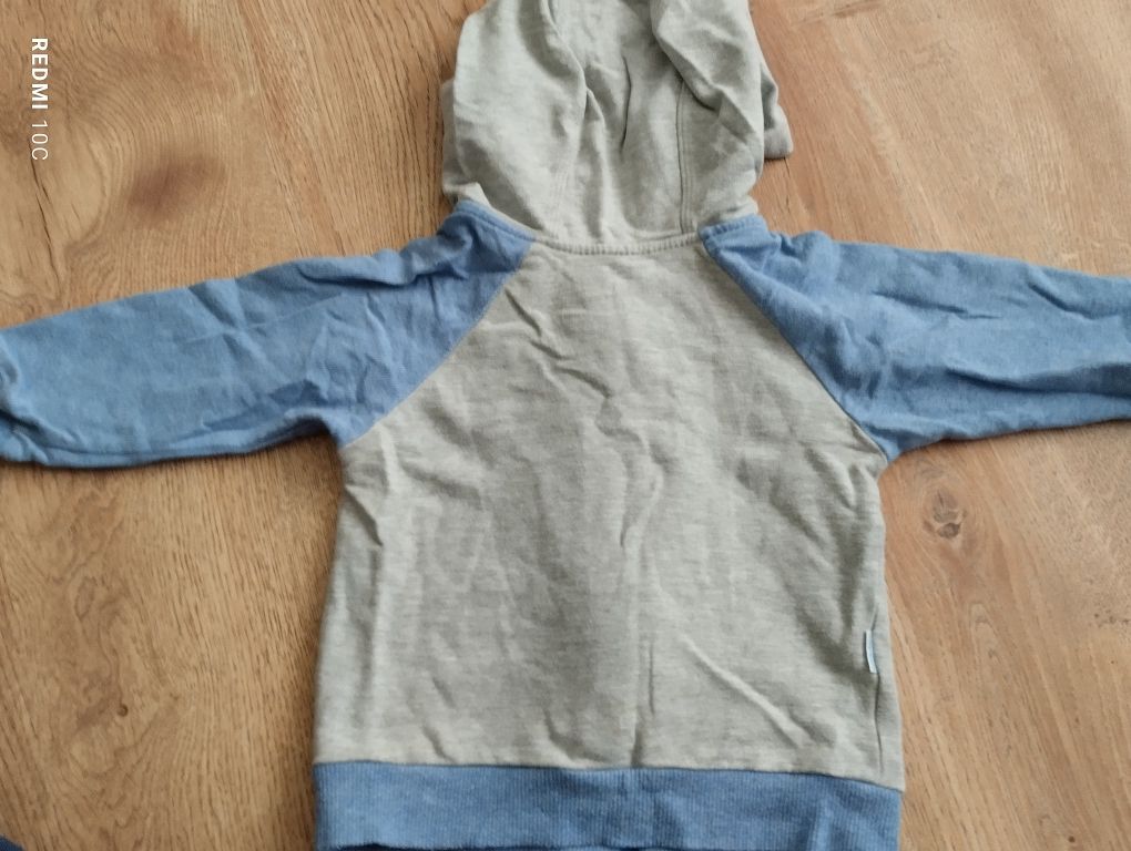 Bluza na zamek z kapturem rozmiar 86