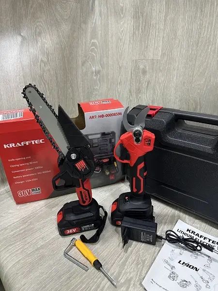 Набір 2в1 36V 4АР професійний (Пила + Секатор) Krafftec Німеччина