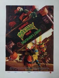 Plakat filmowy oryginalny - Wojownicze Żółwie Ninja Zmutowany Chaos