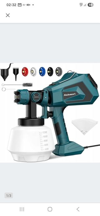Pistolet natryskowy do farby 700W 1200 ml Akdomart AK-17