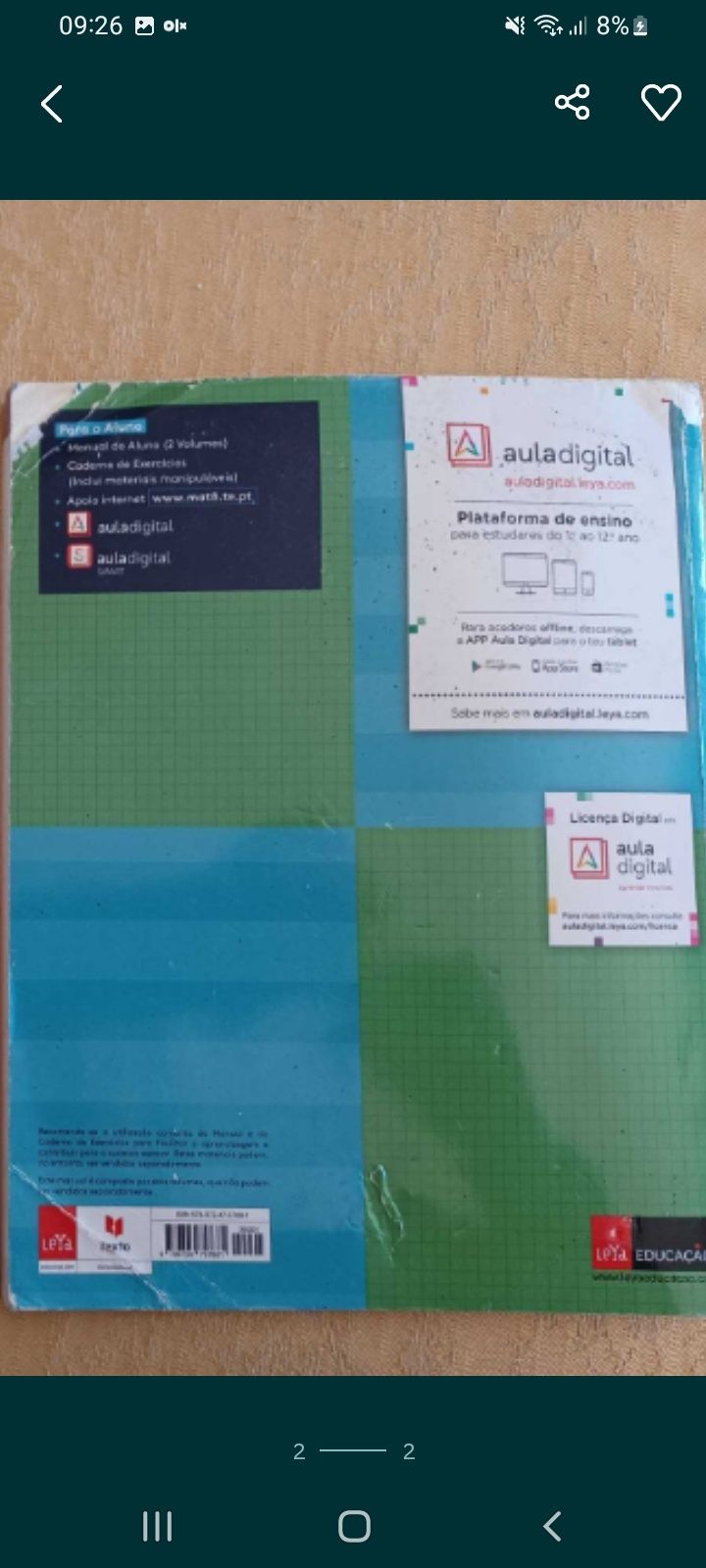 MAT 8 - Matemática 8.º ano - Manual