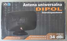 Antena szerokopasmowa DVB-T wewnętrzna-zewnętrzna Dipol