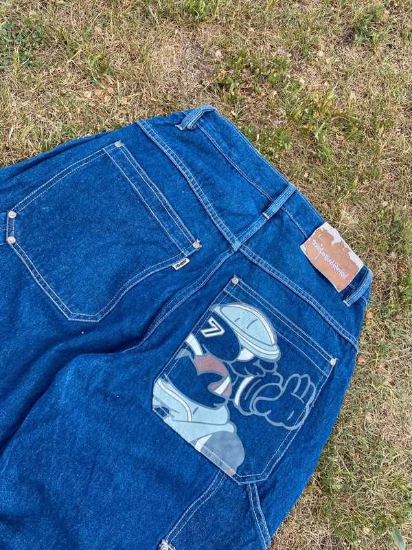 Spodnie vintage baggy Jeans Sohk M L 34 granatowy hiphop rap swag jnco