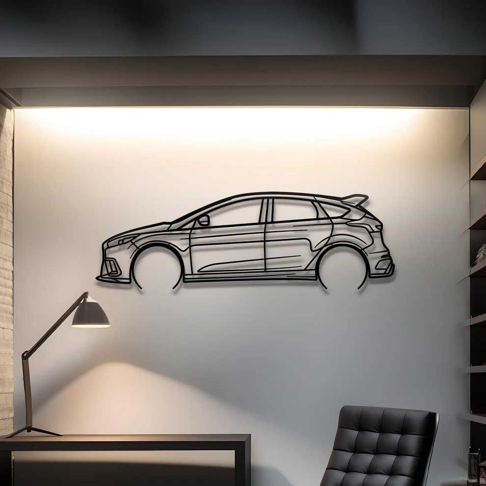 Дерев'яний декор для дому Ford Focus RS 56см