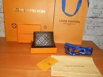 Louis Vuitton portmonetka Czarny portfel męski skóra 555-1-1-1