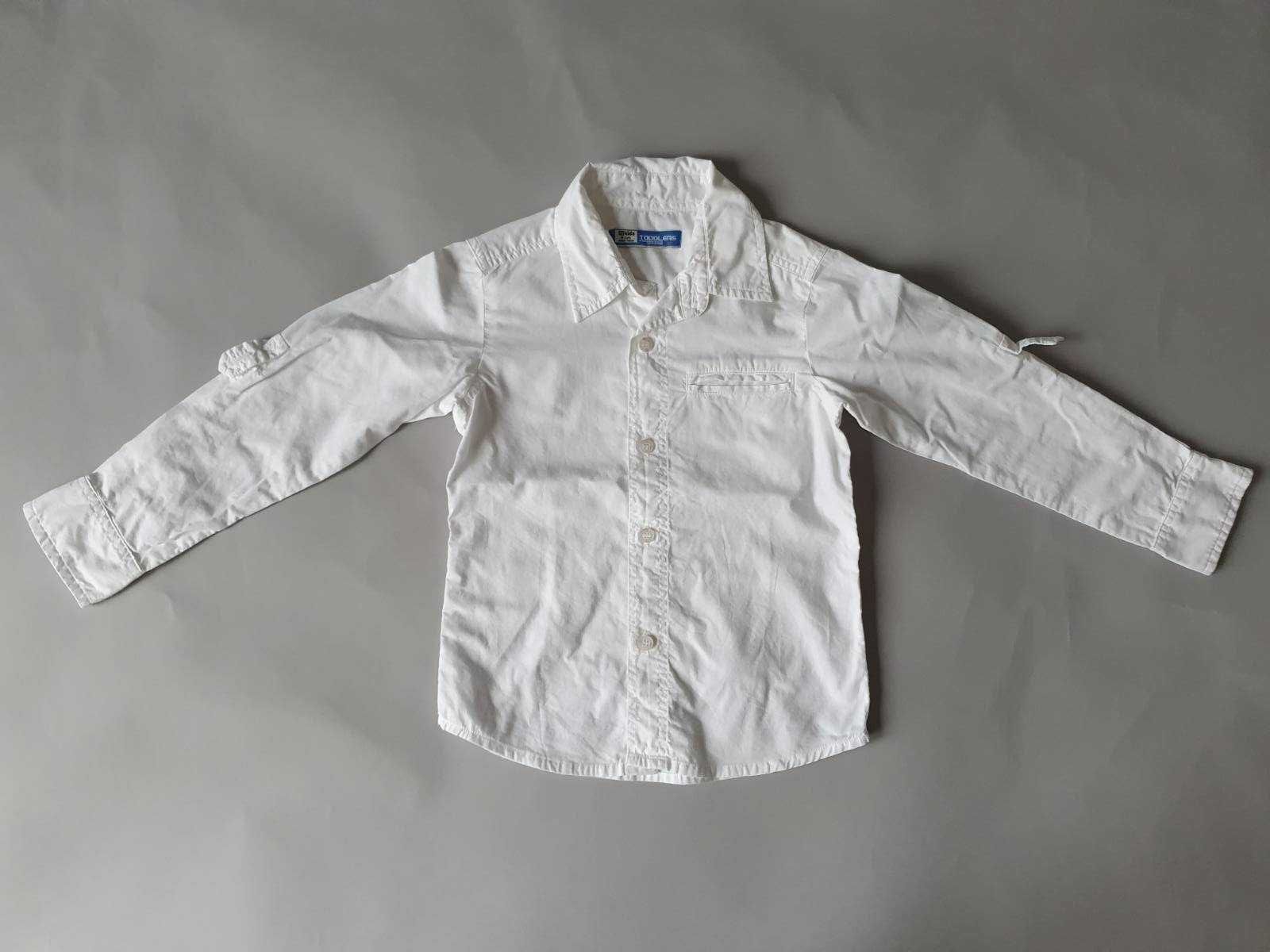 Biała koszula,  jak nowa, rozmiar 110, 4-5l