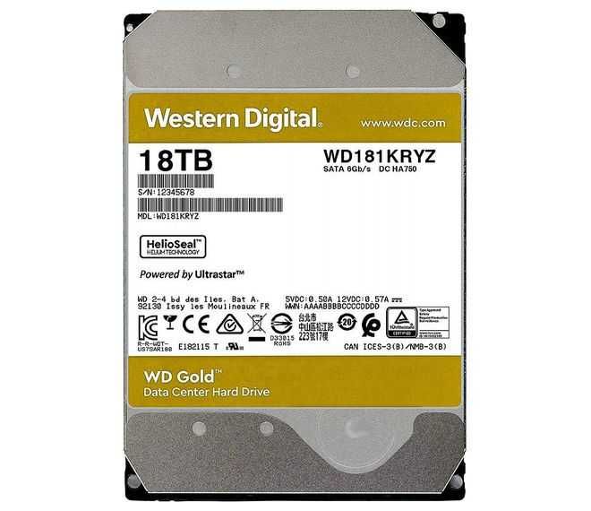 Продам жесткий диск 18 ТB Western Digital WD181KRYZ