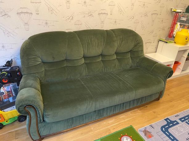 Komplet wypoczynkowy rozkladana sofa+2 fotele