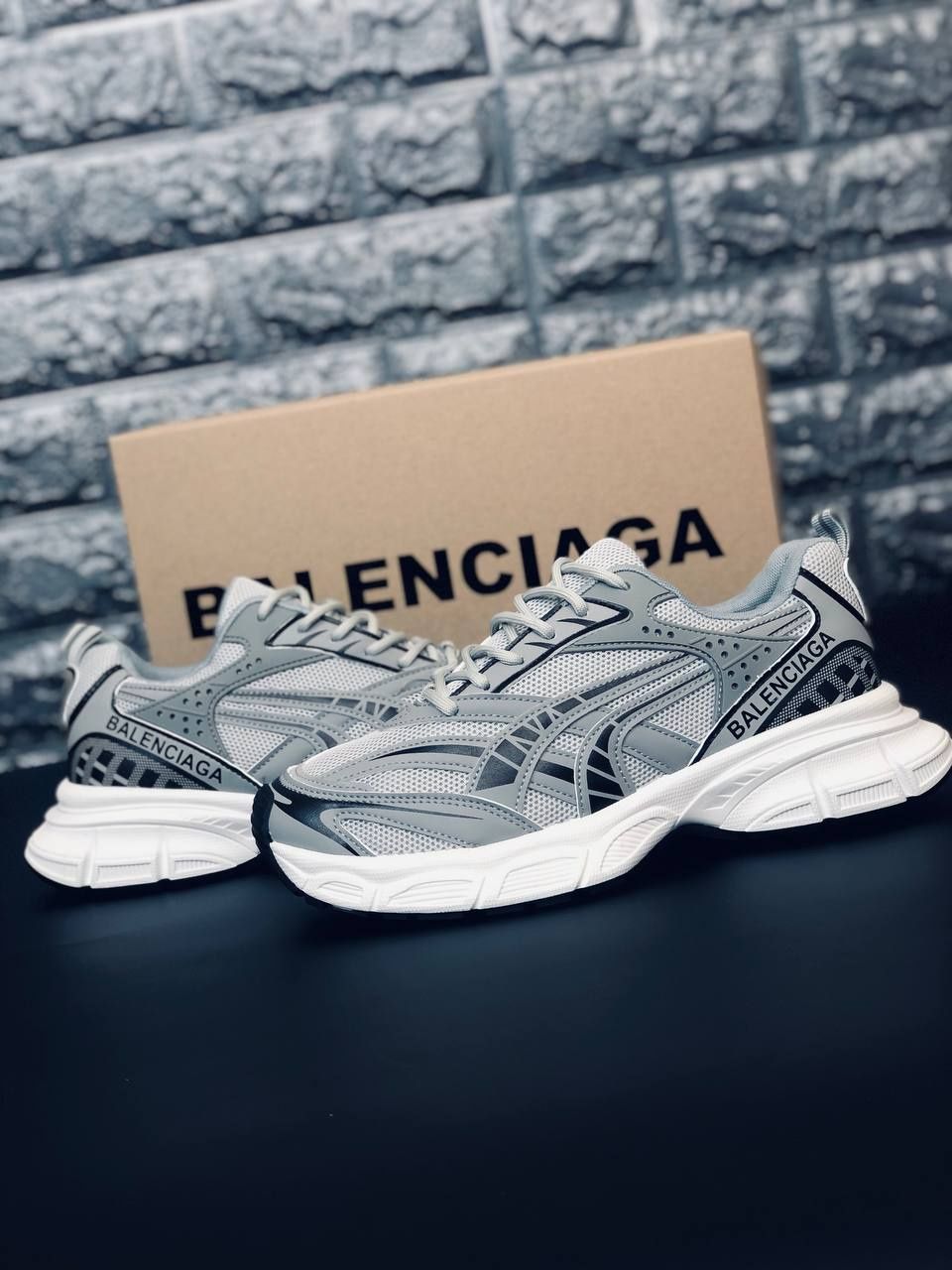 Кроссовки мужские баленсиага серые топовые кроссы Balenciaga