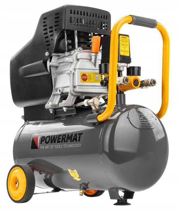 Kompresor Olejowy 24L Sprężarka 8 BAR 206 l/min 230V WYDAJNY 2 lata gw