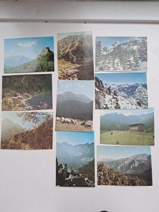 Stare pocztówki Tatr czarno-biały , kolorowe