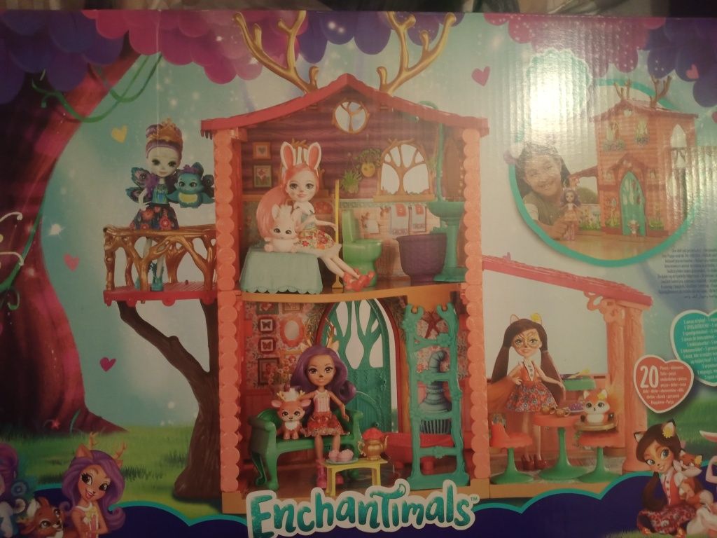 Domek Enchentimals+8 lalek ze zwierzatkami