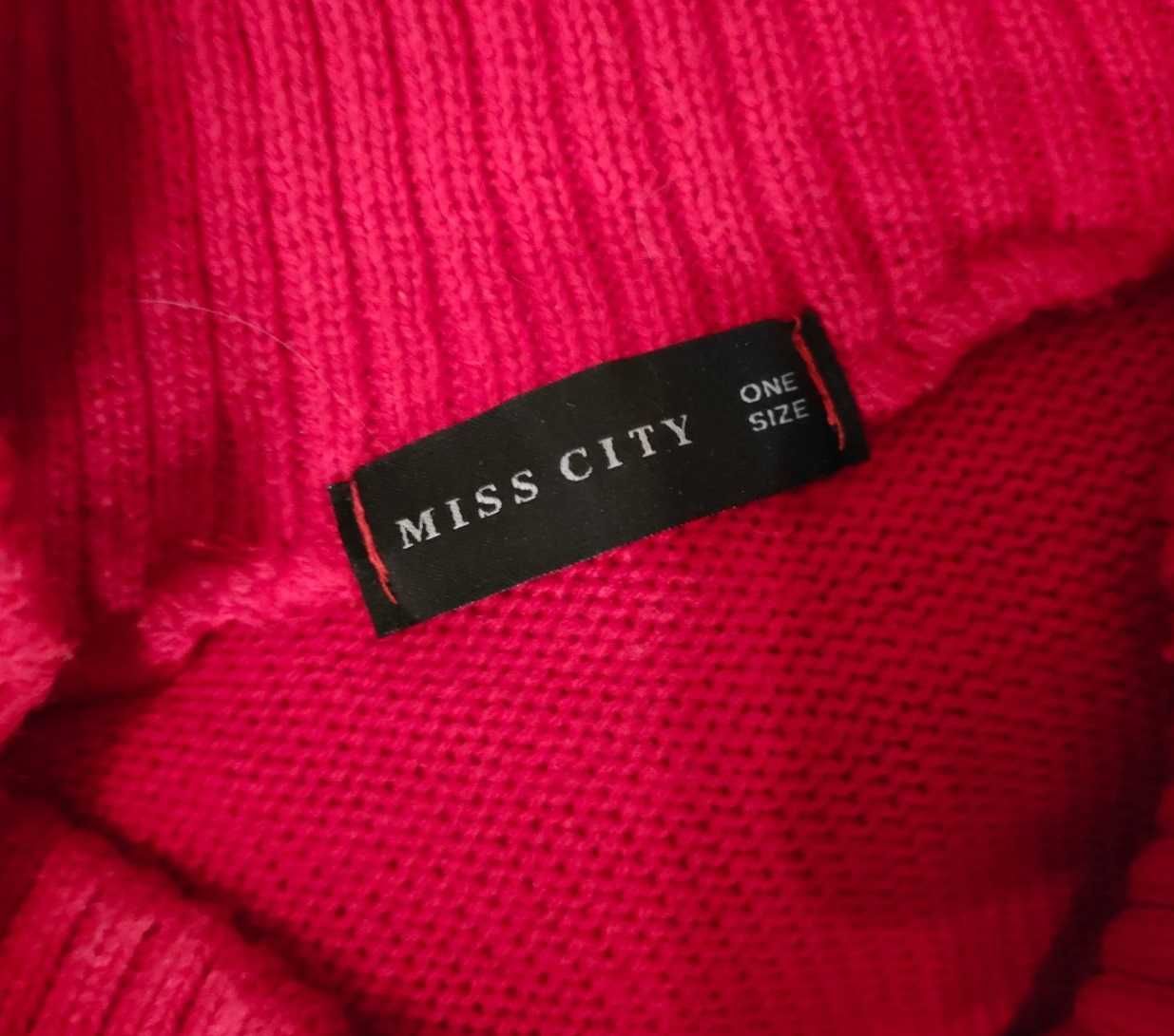 Miss City_Rewelacyjny Sweter Czerwień_M_Lux