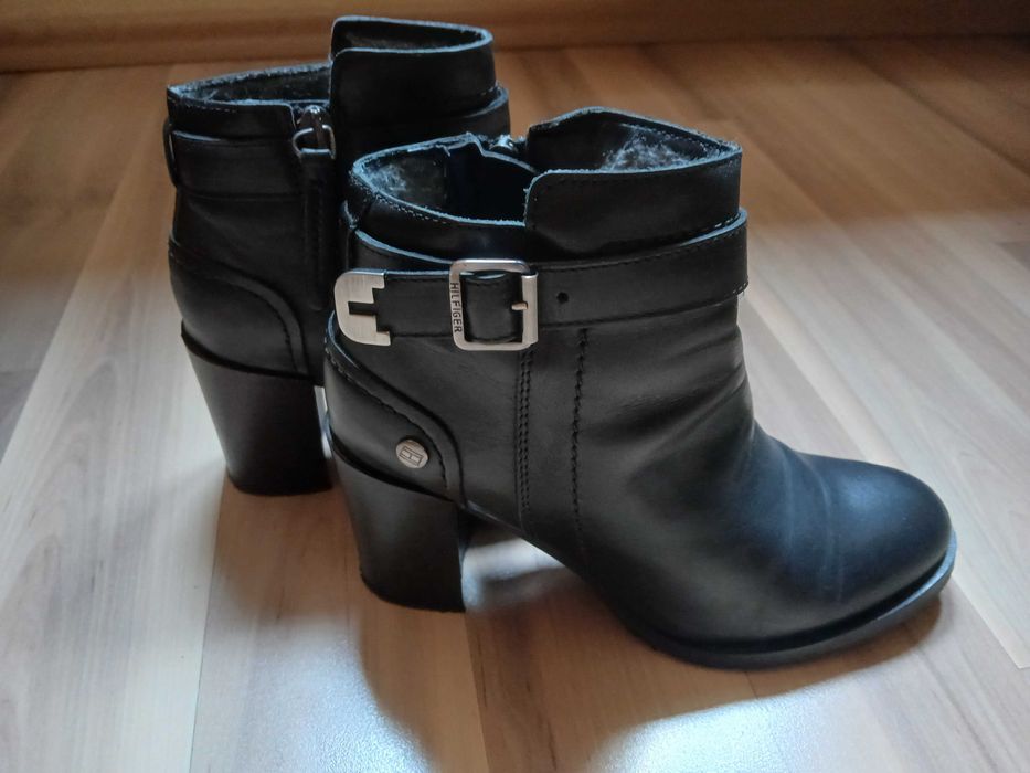 Tommy Hilfiger Botki. Skóra naturalna