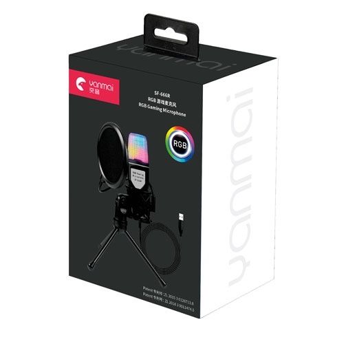 Microfone YouTuber led