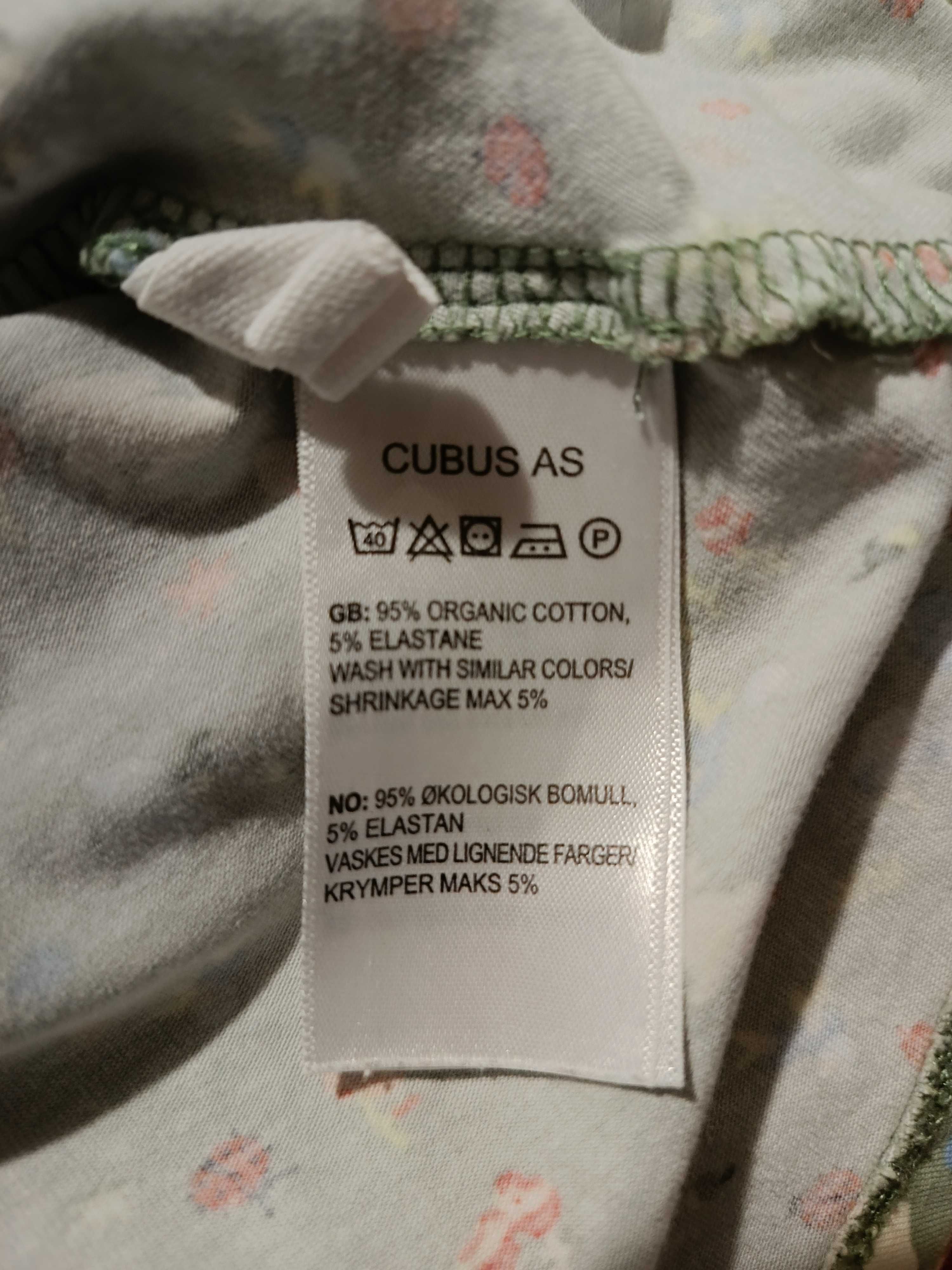 Sukienka Cubus 110/116 bawełna organiczna wzór w sarenki w króliczki