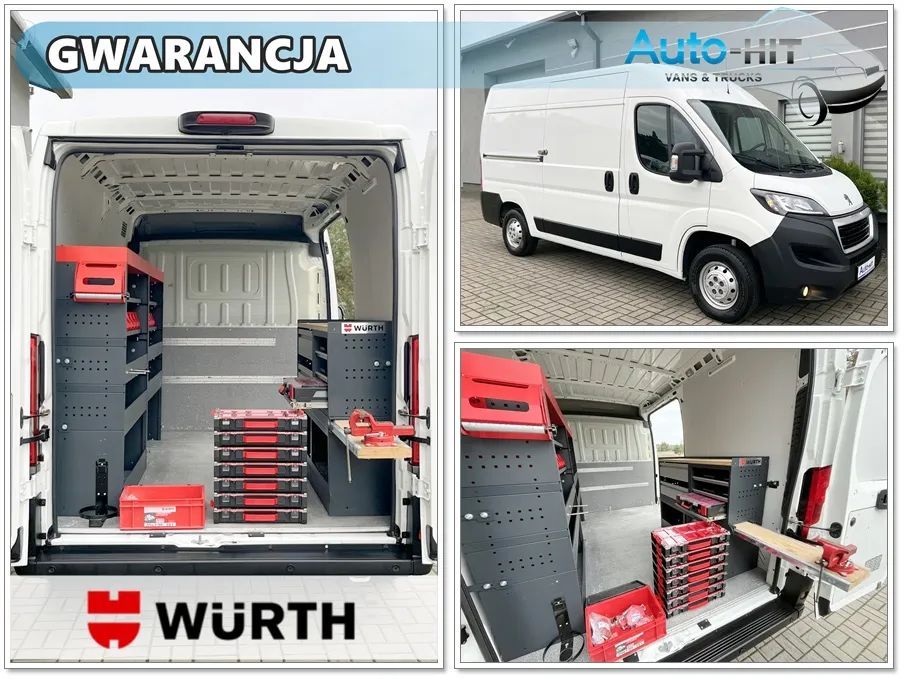 Peugeot Boxer  L2H2 Klima 140KM Warsztat Würth Imadło Ład:1545kg *125.000km Gwarancja