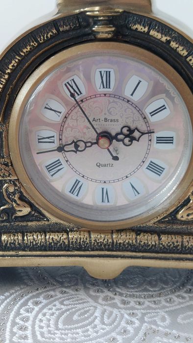 Zegar kominkowy z mosiądzu