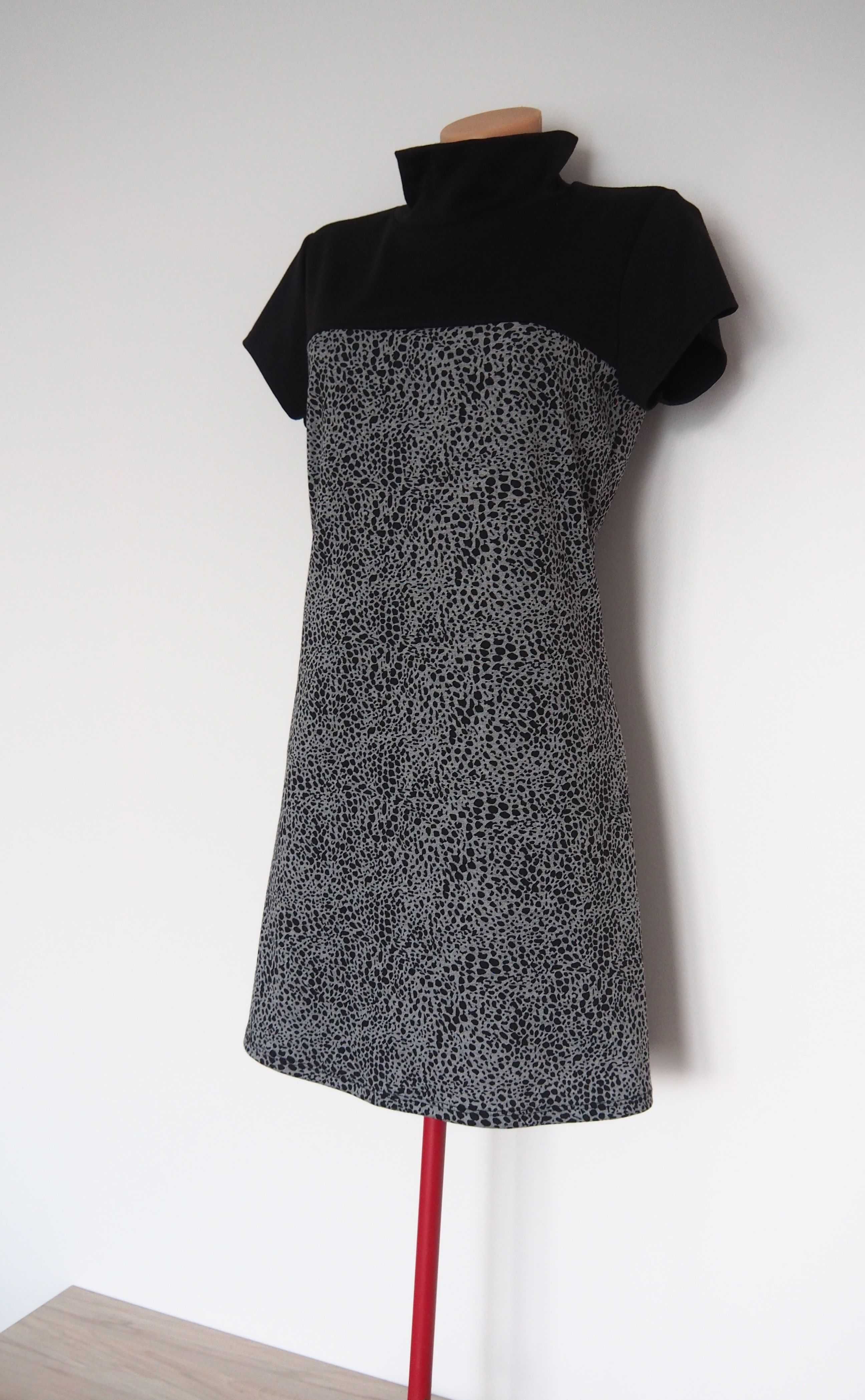 Sukienka mini,dzianinowa,czarna mała czarna,tunika  Yessica, C&A, 38 M