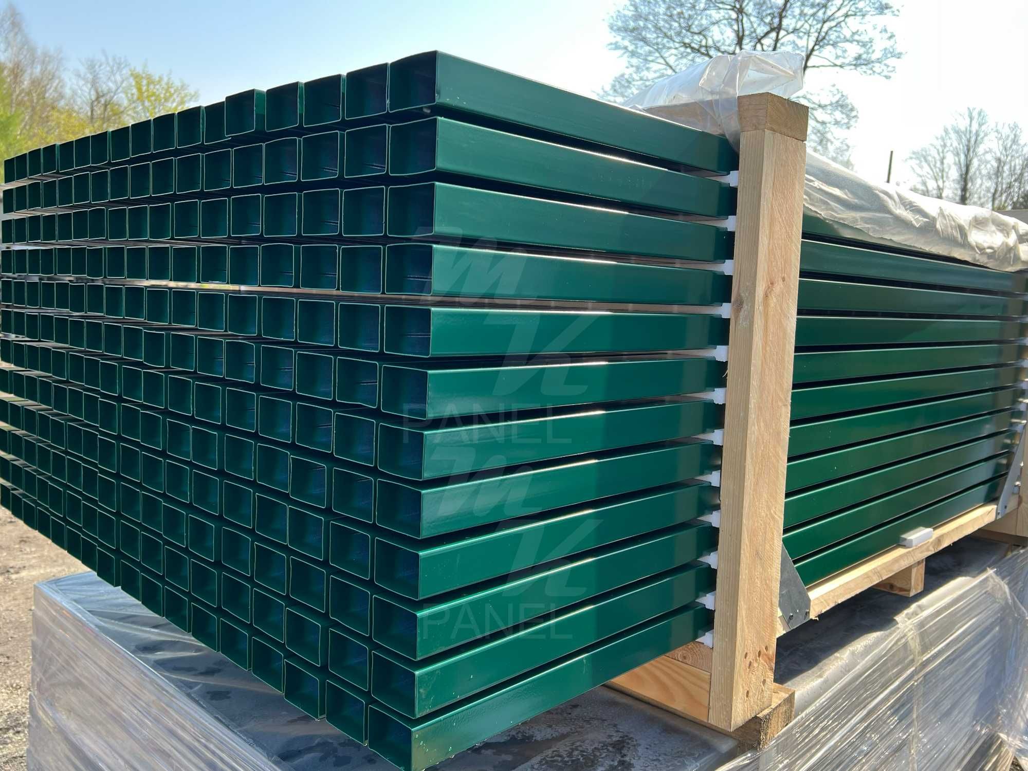 Słupki ogrodzeniowe 60x40 słupki 60x40 grafitowe ogrodzenia panelowe