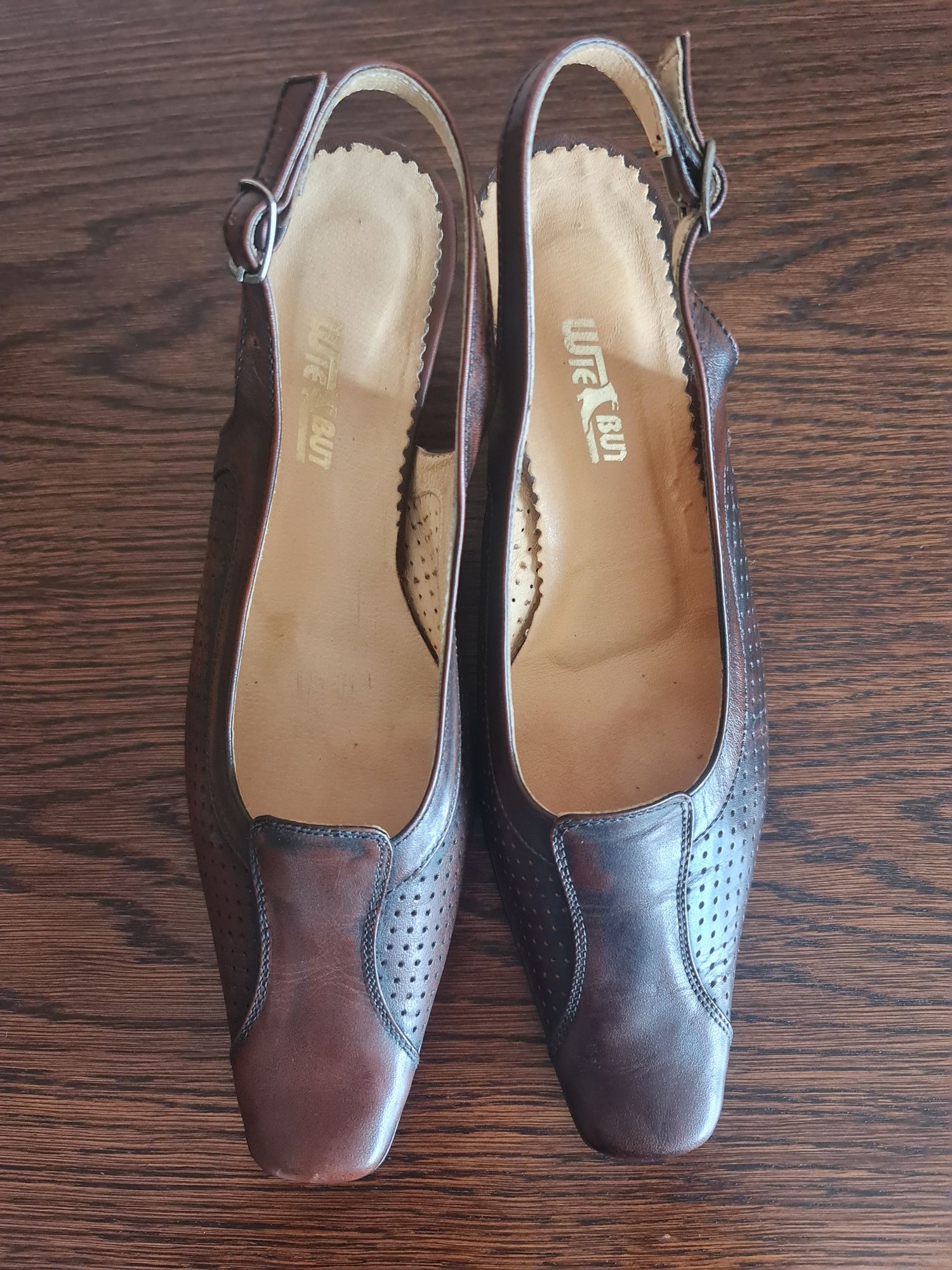 Buty damskie Wielbut skóra naturalna brązowe skórzane sandały