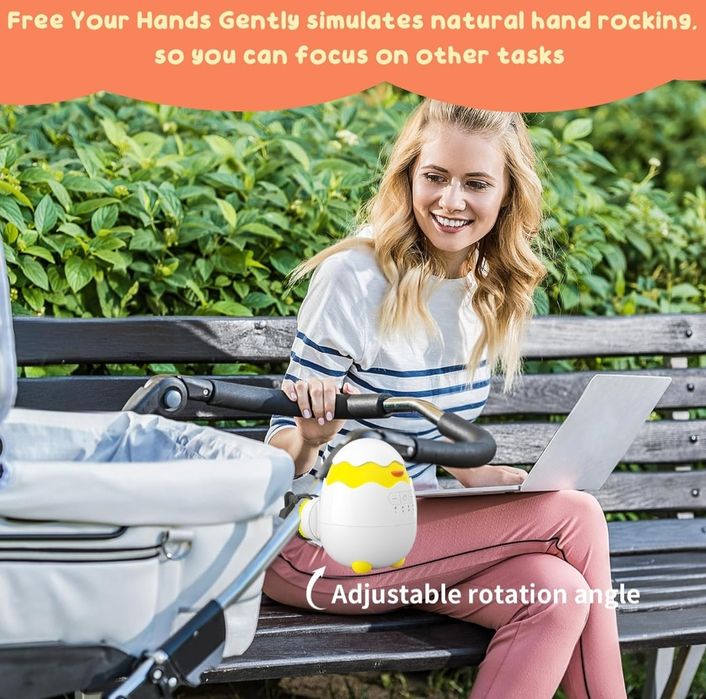 Akumulatorowy bujaczek i uspokajacz dla niemowląt