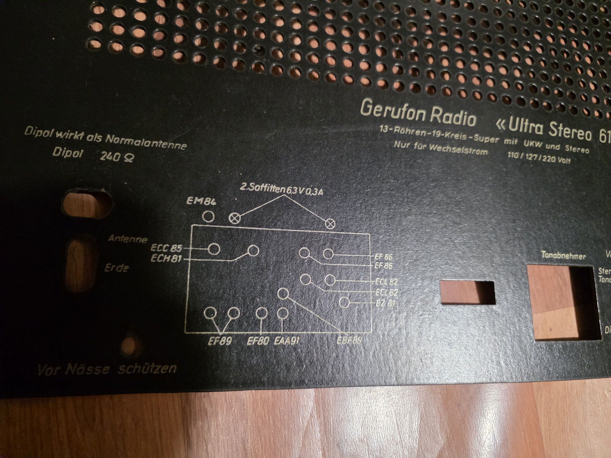 Stare radio lampowe Gerufon Stereo 61W