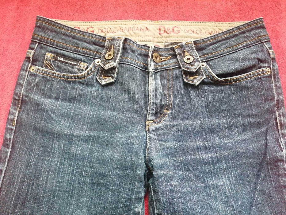 DOLCE GABBANA Wonder Woman Jeans 7/8 Spodnie Damskie W 26 Very Tight