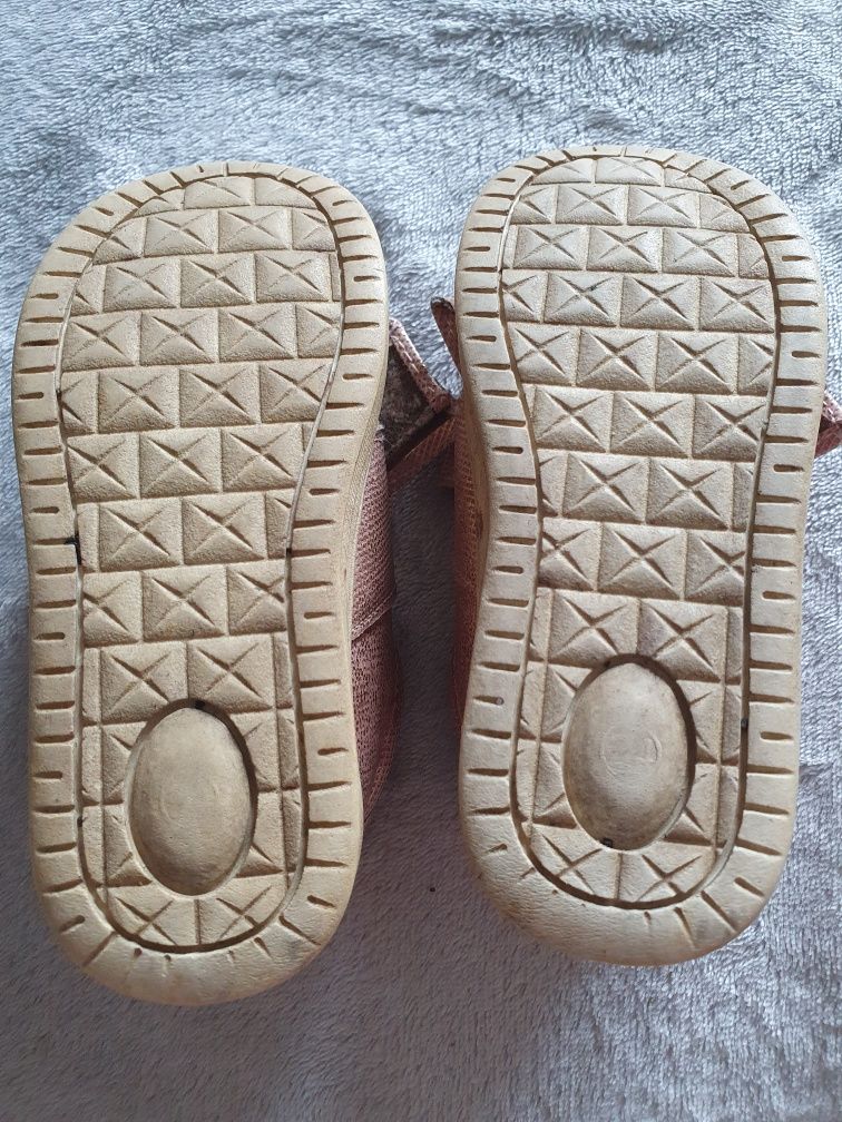 Buty dziewczęce różowo-złote z kokardami American Club r.24