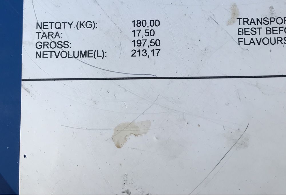 Бочка металева 180 л.