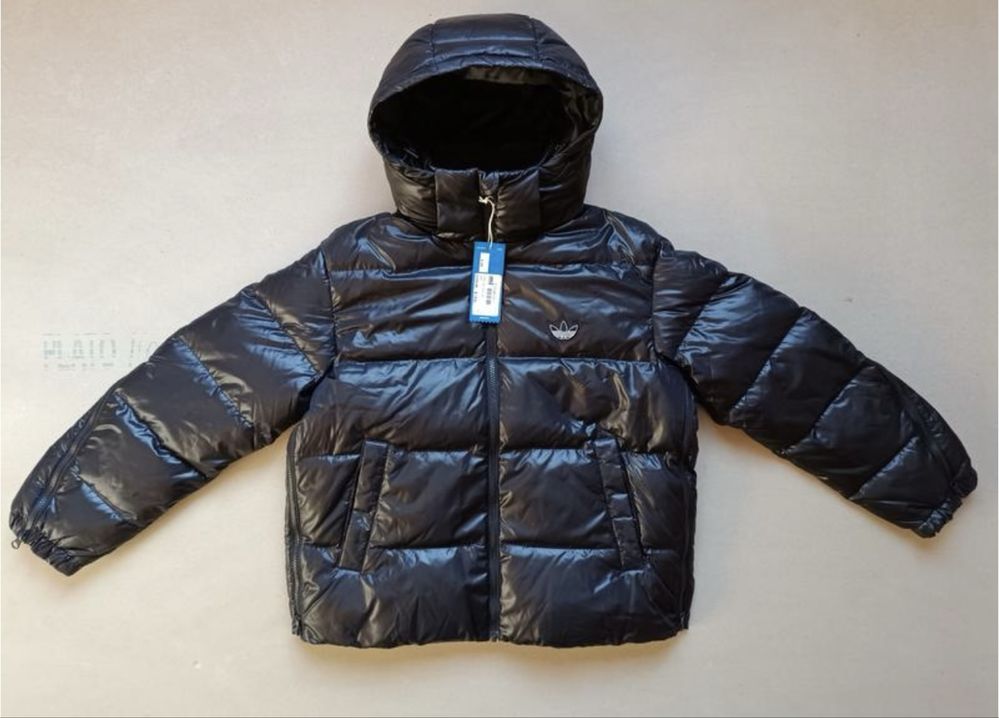 Зимова жіноча куртка пуховик adidas originals down чорна