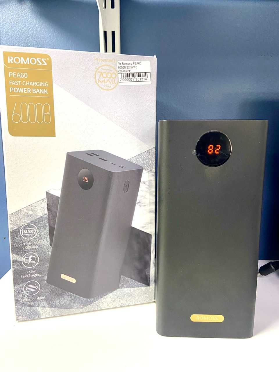 Павербанк Power Bank Romoss 60000mah PEA60 22.5W/ Golf P54 40000mah