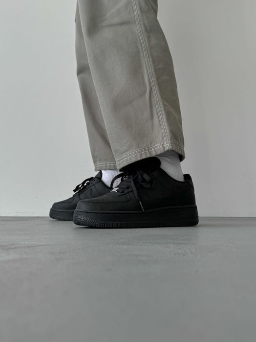 Мужские кроссовки Nike Air Force Black Classic F1. 40-45